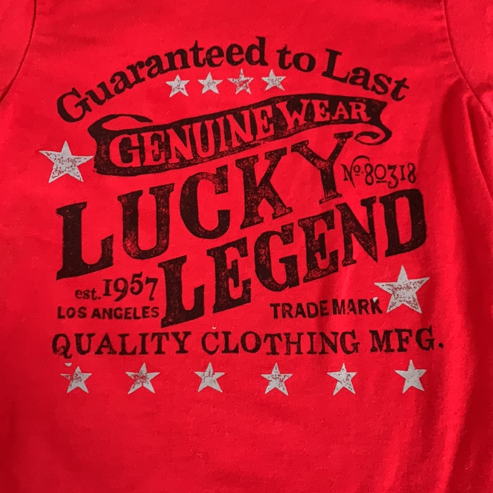 2T Lucky, Long Sleeve Shirt, Red - Picture 2 of 6